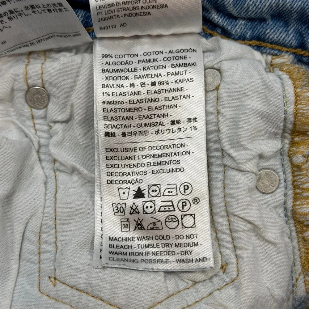 Levi's 501 Original Fit Jeans Men W26 L30 Blank Red Tag Excellent Straight Leg‎